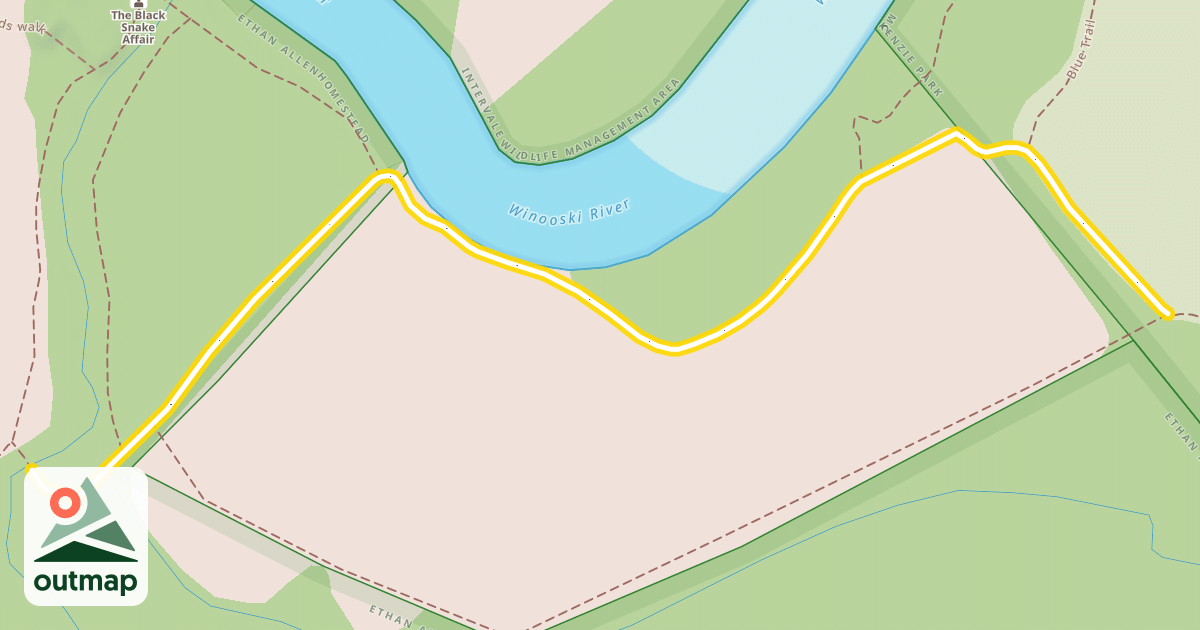 Map of Intervale Bikepath