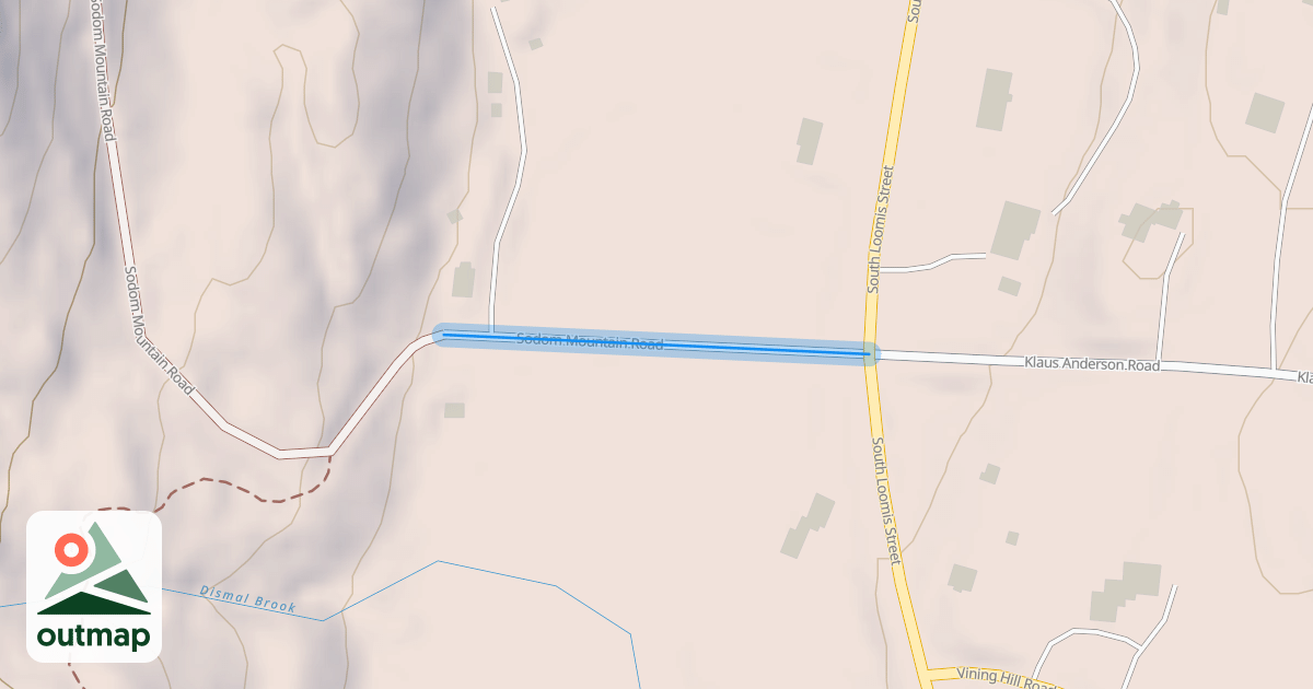 Map of Sodom Mountain Road