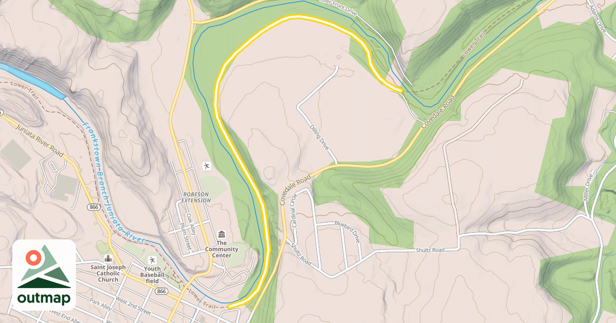 Map of Lower Trail