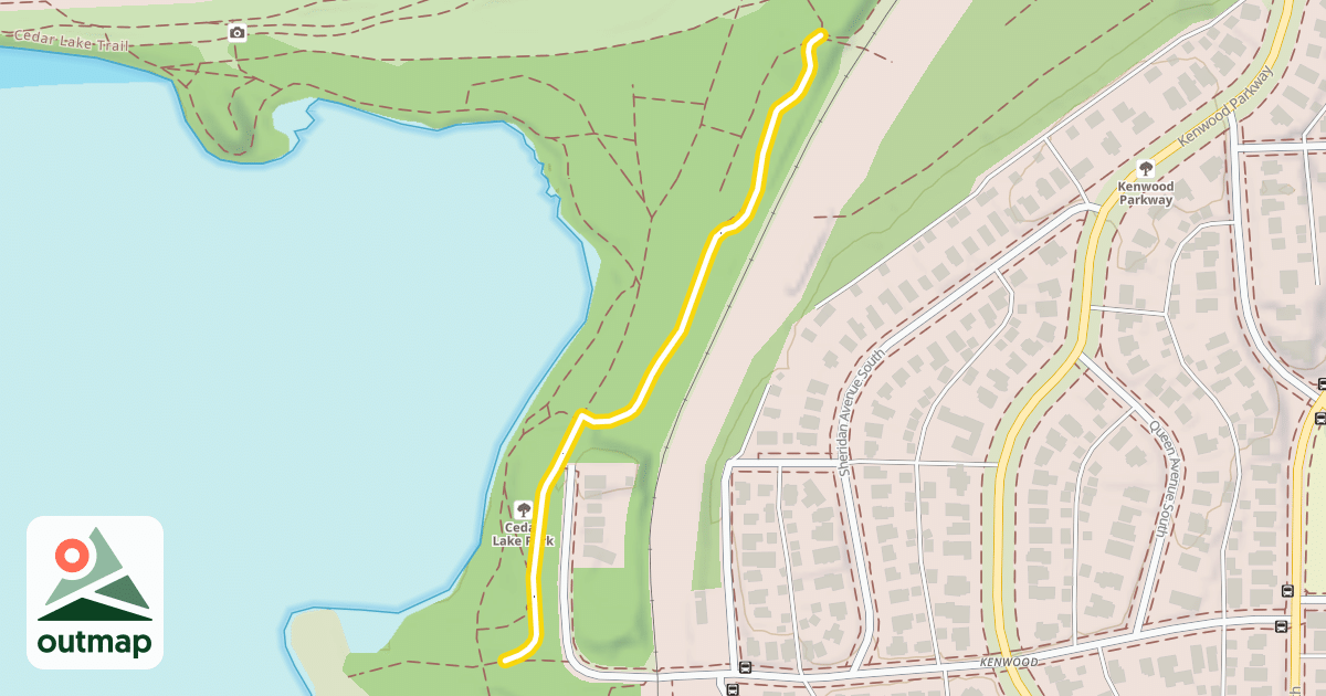 Map of East Cedar Lake Park Trail