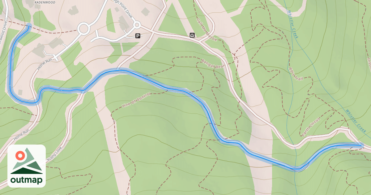 Map of Upper Kadenwood Trail