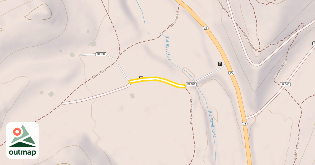 Map of Titus Creek Road