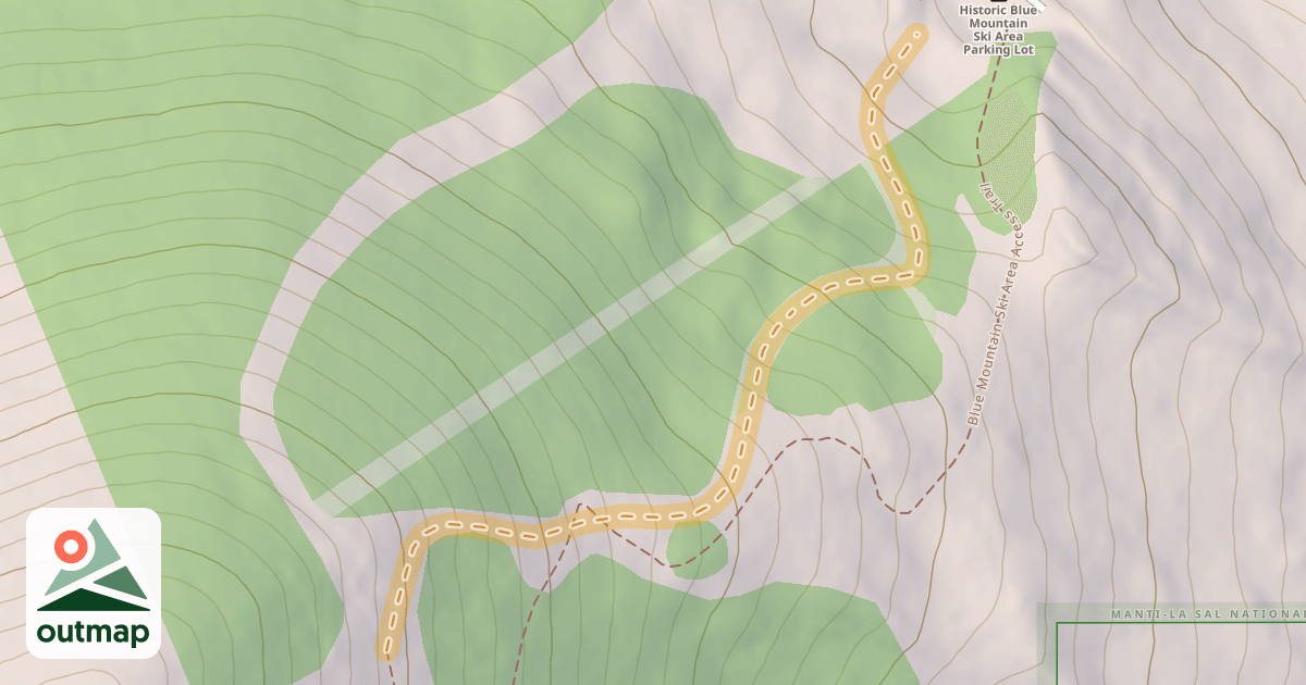 Map of Historic Blue Mountain Ski Area Run