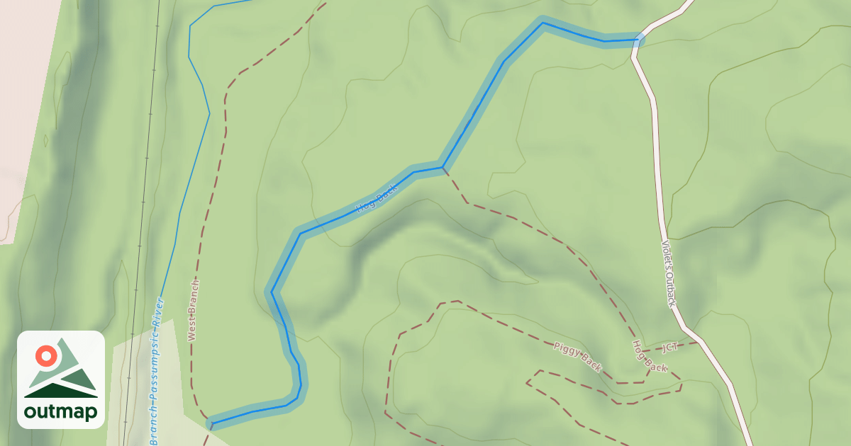 Map of Hog Back