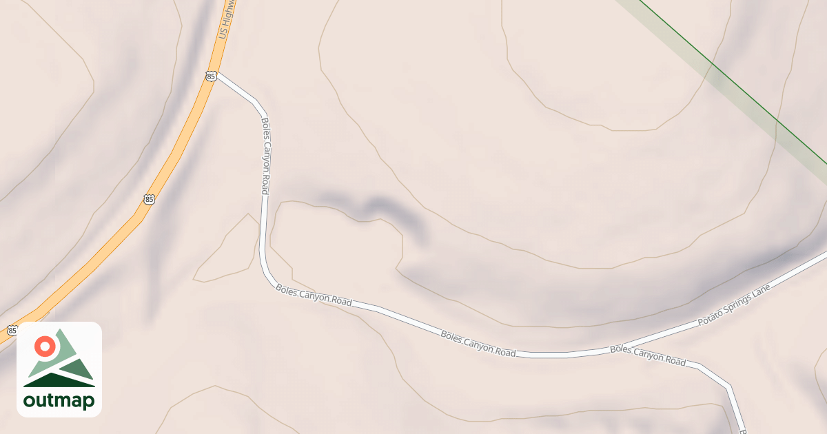 Map of BOLES CANYON
