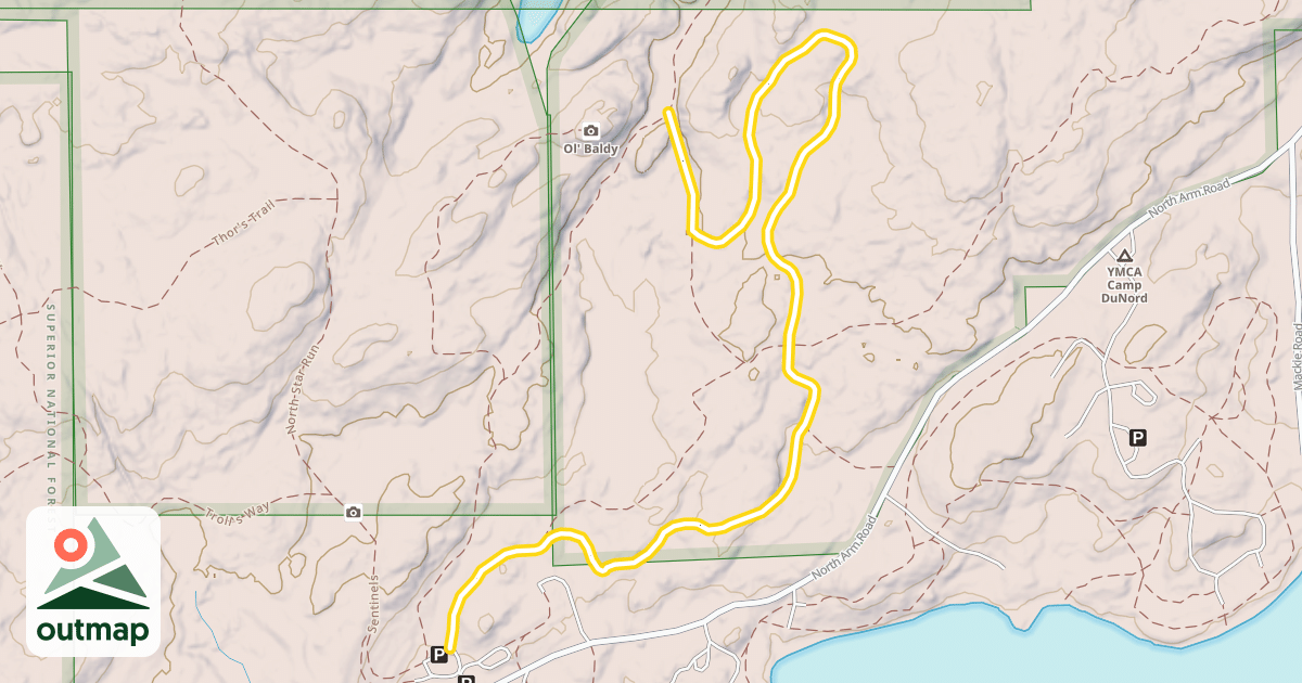 Map of Moose Horn Loops