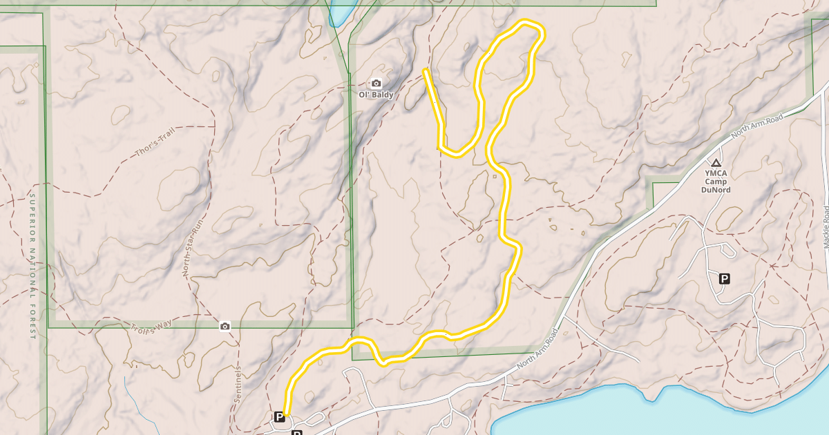 Map preview of Moose Horn Loops