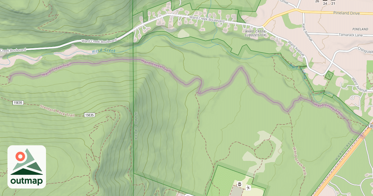 Map of Ward Creek Trail