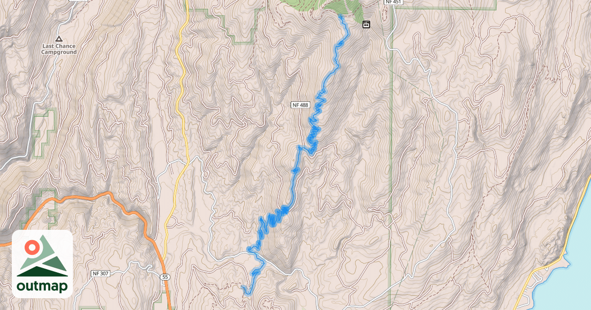 Map of Brundage To Bear Basin Trail