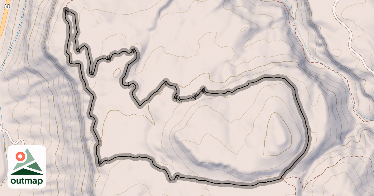 Map of Palisade Rim Lower Loop Trail