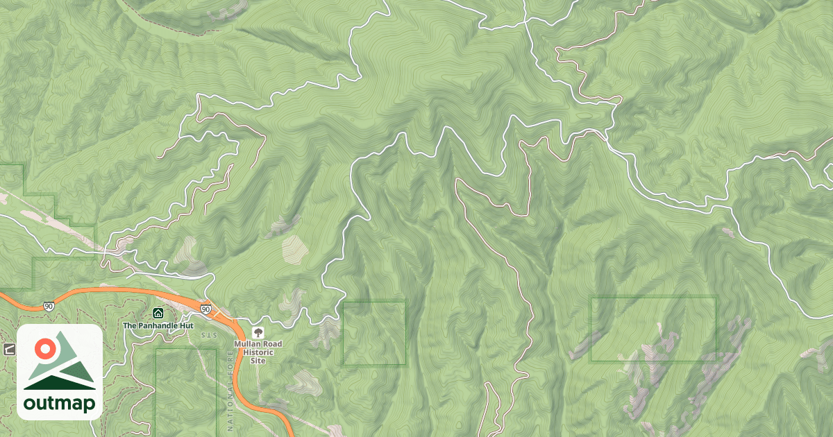 Map of 4th Of July Pass Ohv