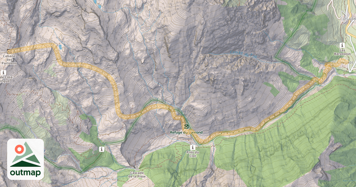 Map of Col de Riou Beyrou — Les Fermonds