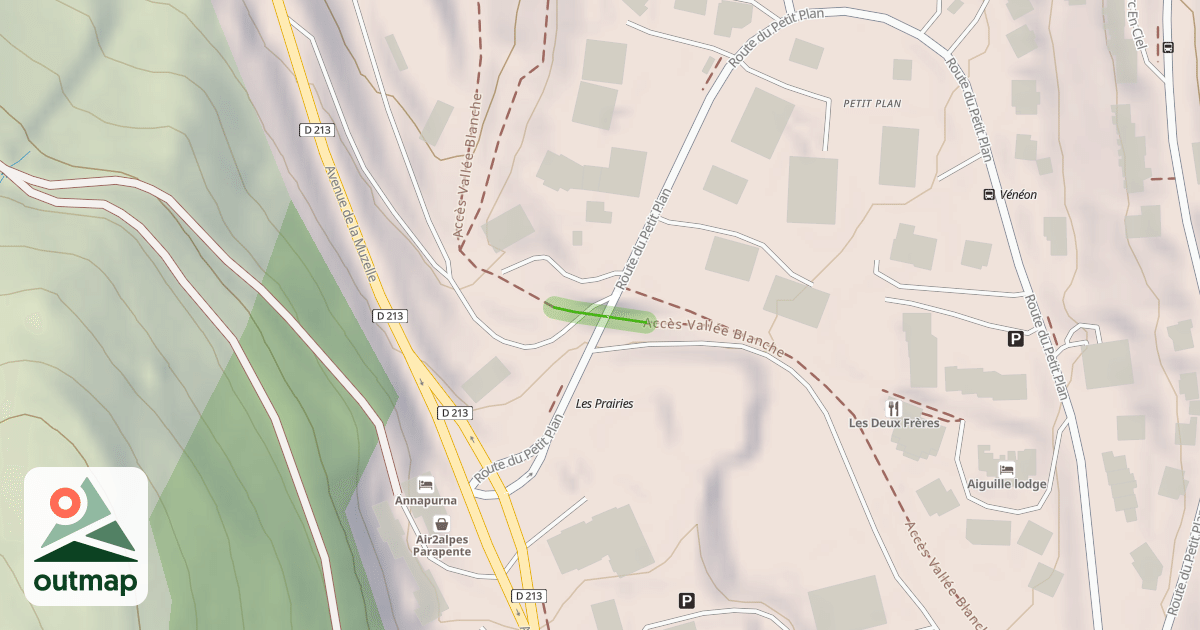 Map of Accès Vallée Blanche