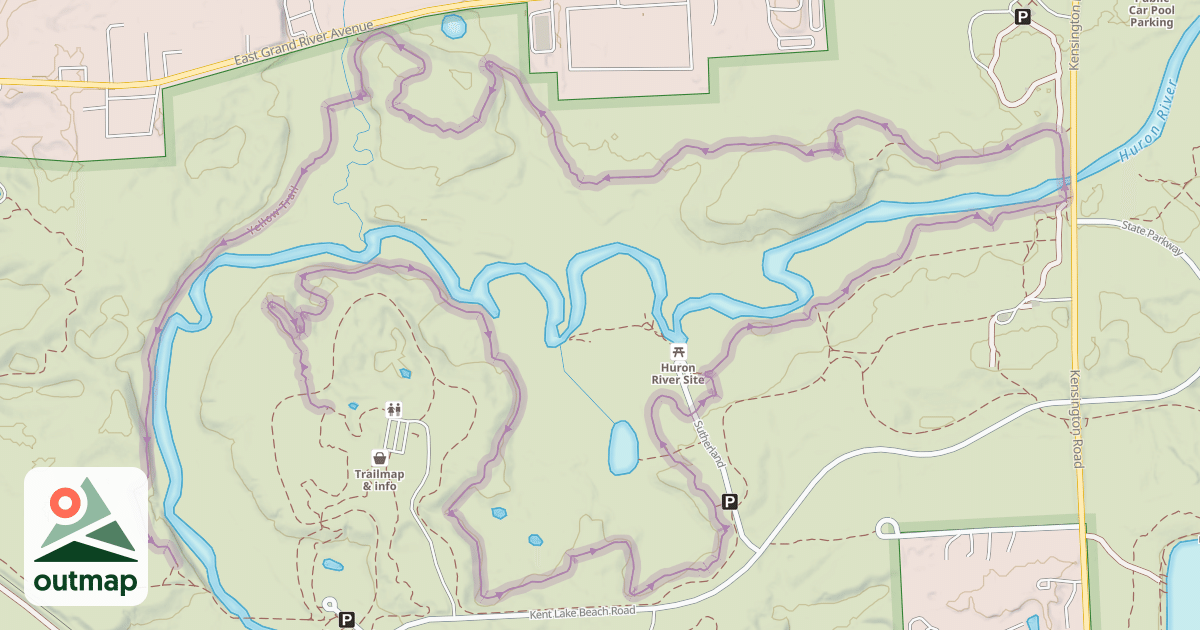 Map of Yellow Trail