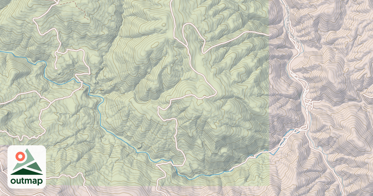 Map of Boundary Ridge Trl