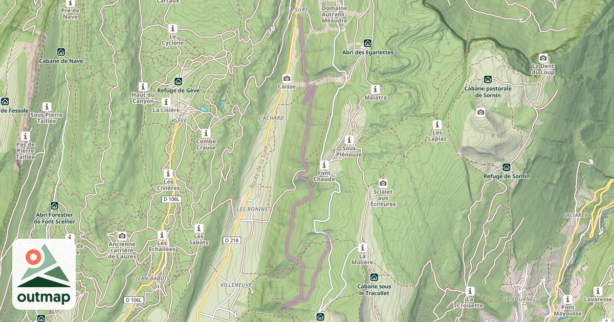 Map of Les Pichières