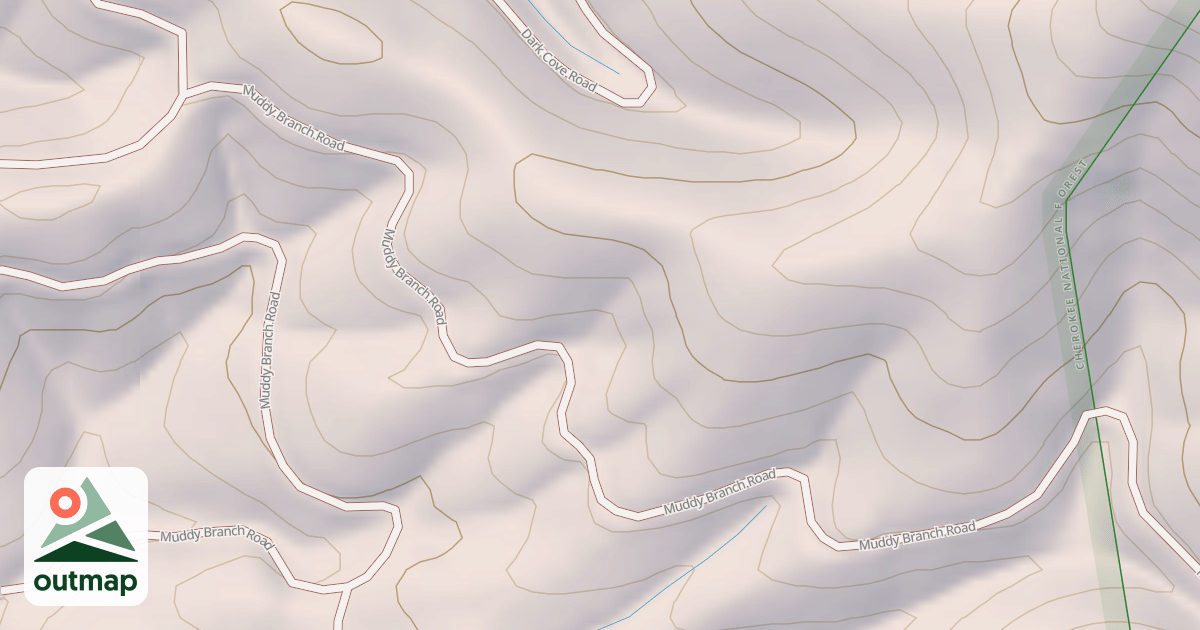 Map of MUDDY BRANCH