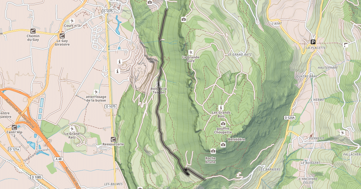 Map preview of Piste du Col de la Tençon aux Combes