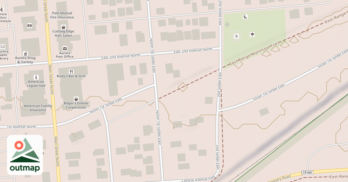 Map of East Range OHV Trail