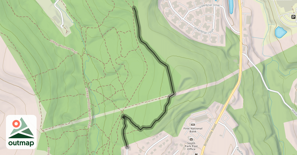 Map of Sleepy Hollow Hill Trail