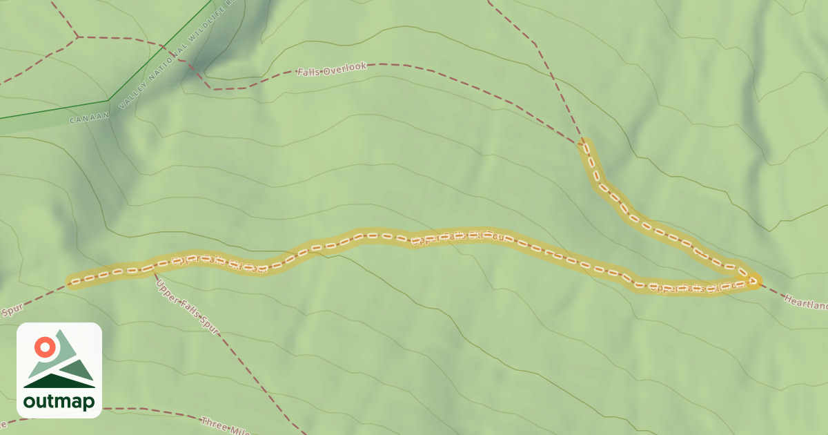 Map of Upper Falls Ski Tour