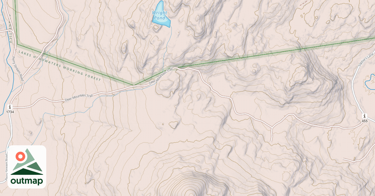 Map of Deer Mtn Trail