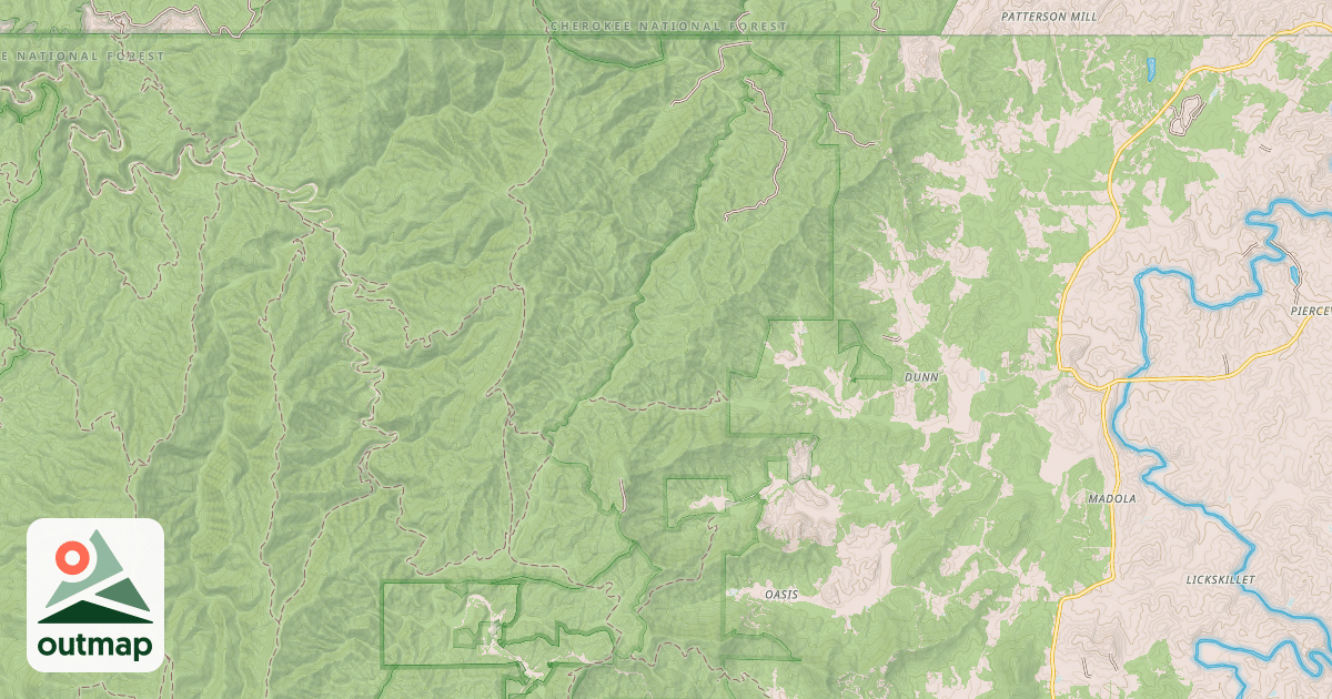 Map of TUMBLING CREEK