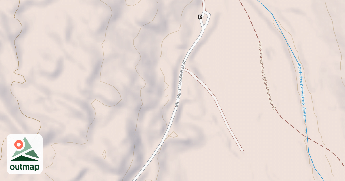 Map of EAST BRANCH SACO RIVER