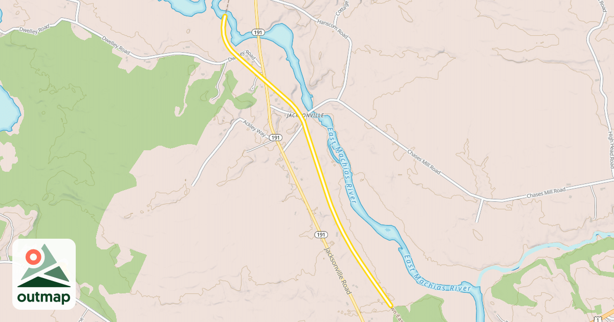 Map of Down East Sunrise Trail