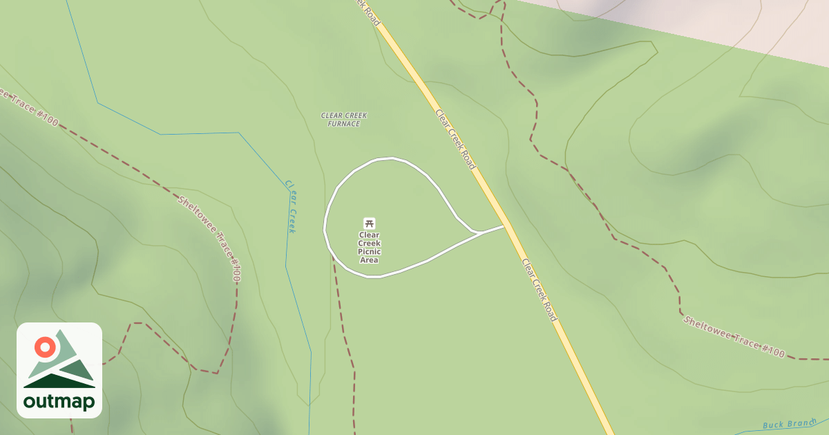Map of CLEAR CREEK PICNIC AREA