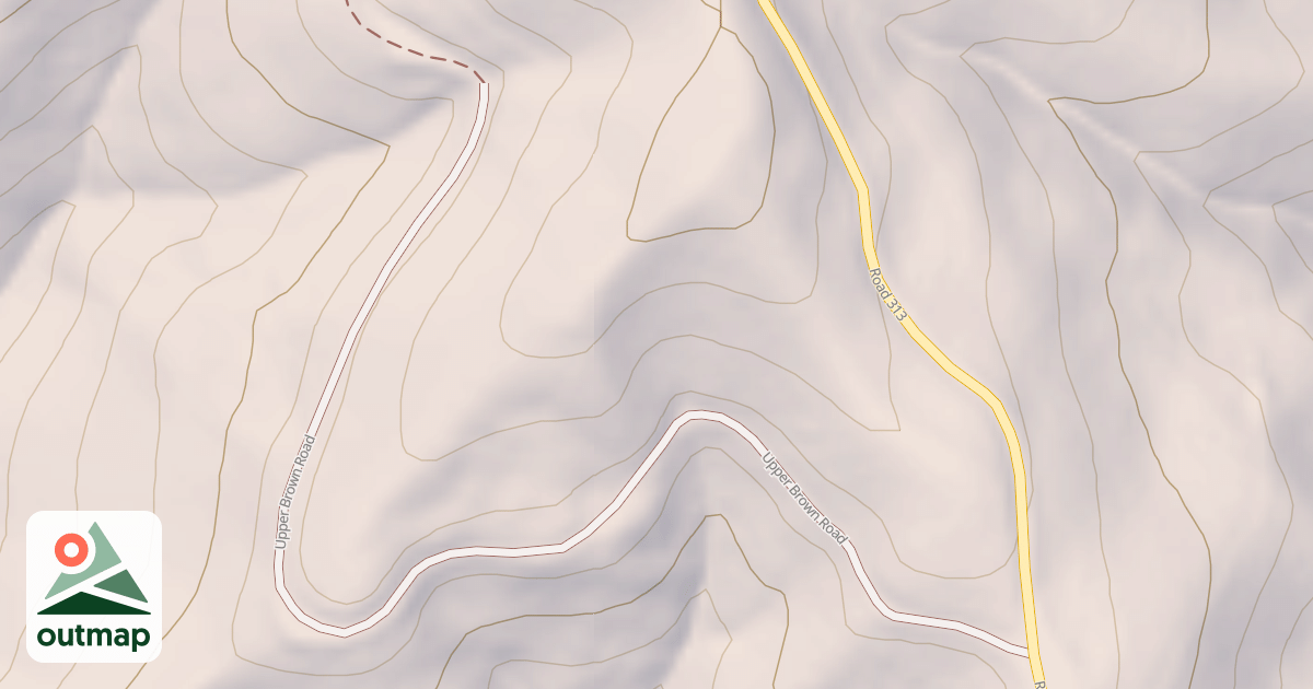 Map of UPPER BROWN