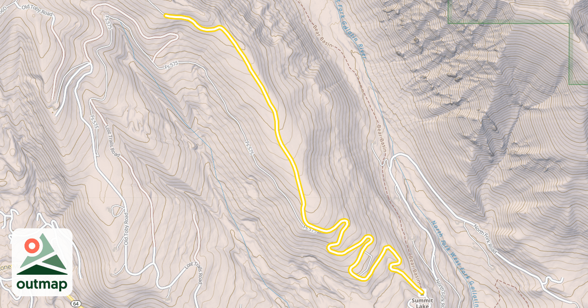Map of Ridge Fork Road