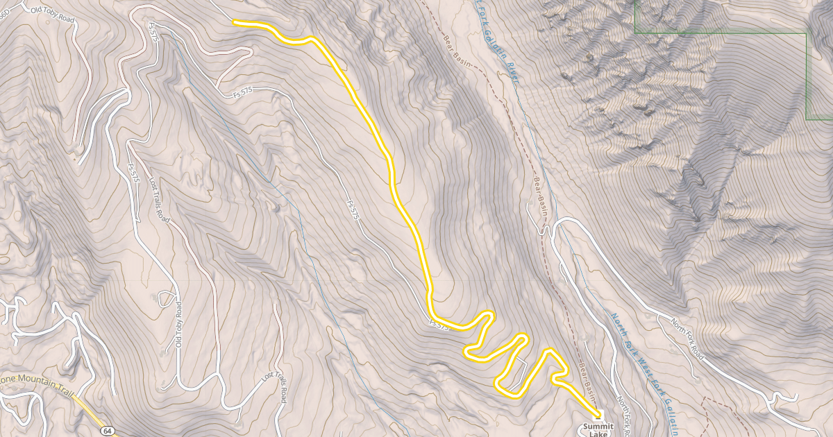 Map preview of Ridge Fork Road