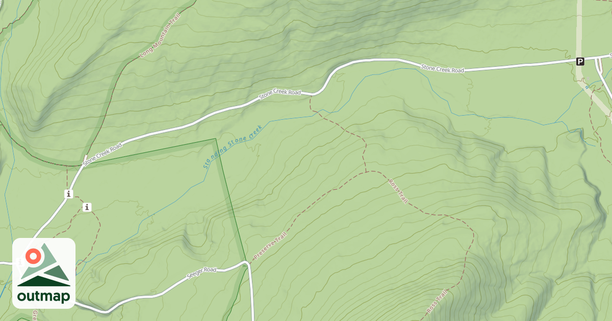 Map of Rothrock State Forest Seven Mountains Snowmobile Trails