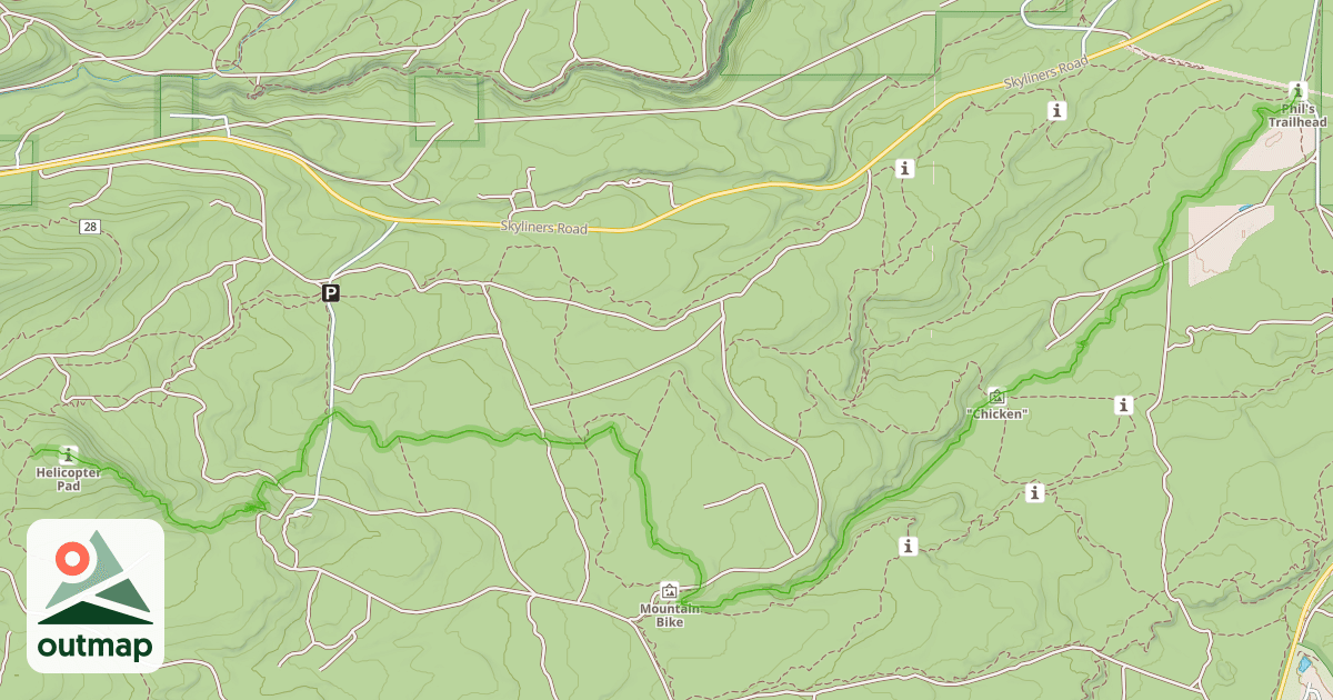 Map of Phil's Trail
