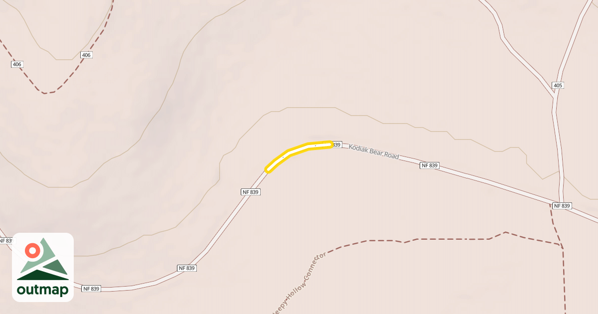 Map of Kodiak Bear Road