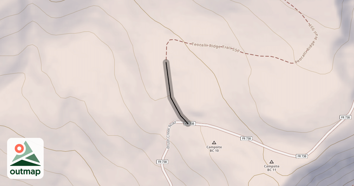 Map of Teocalli Ridge Trail 557