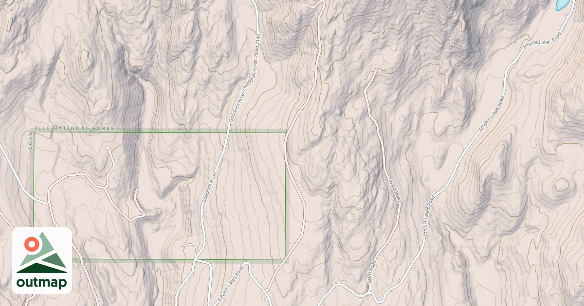 Map of USFS Motor Vehicle Use Map Roads {7EE40946-1919-4D9D-9415-6579641C0DB7}