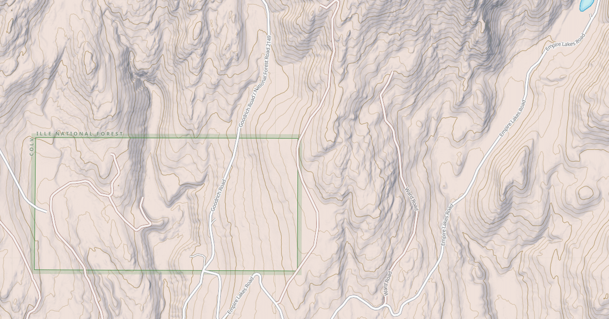 Map preview of USFS Motor Vehicle Use Map Roads {7EE40946-1919-4D9D-9415-6579641C0DB7}