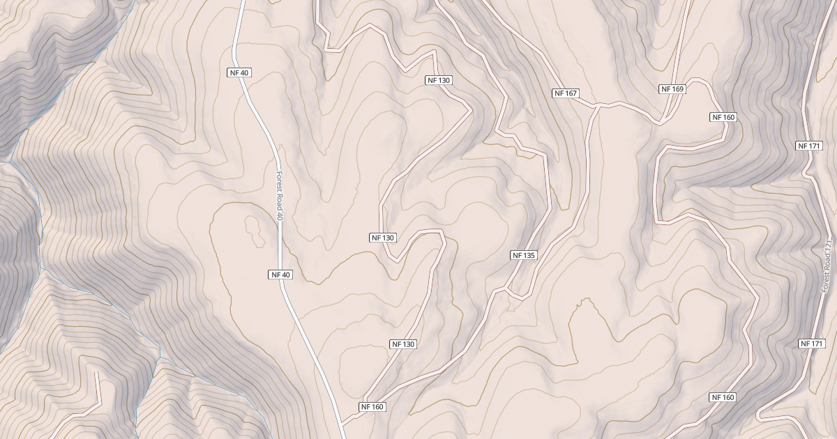 Map preview of POWELL POND ACCESS ROAD