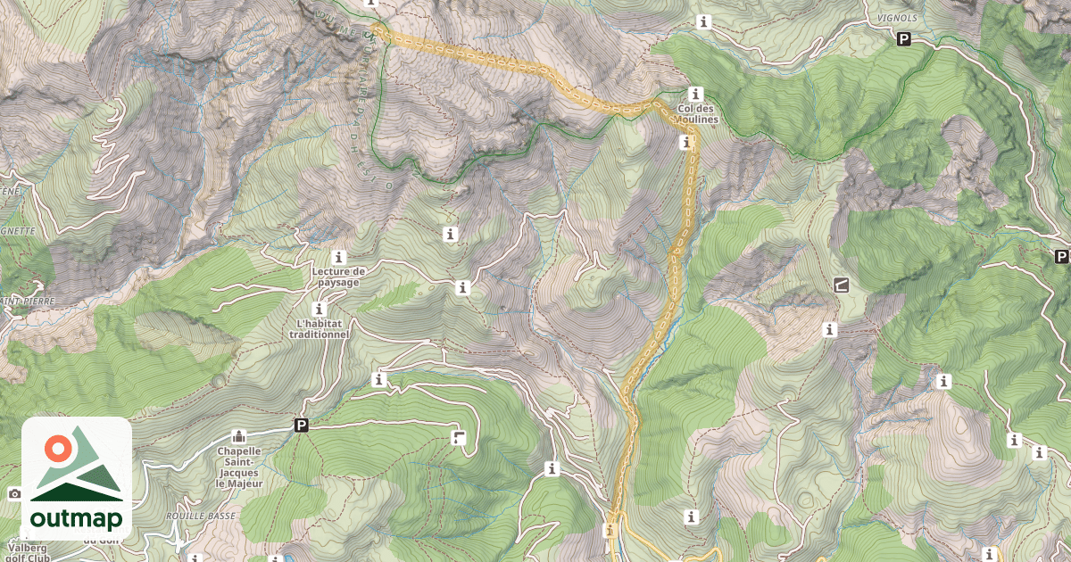 Map of Mont Démant — Cougne