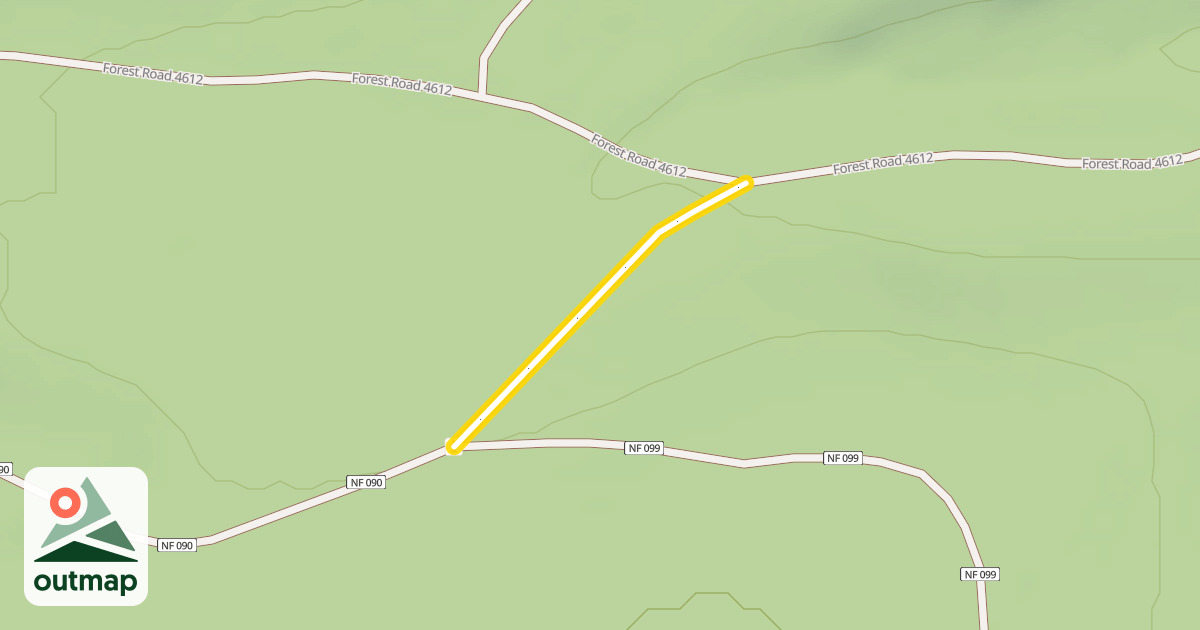 Map of Forest Road 4615-090