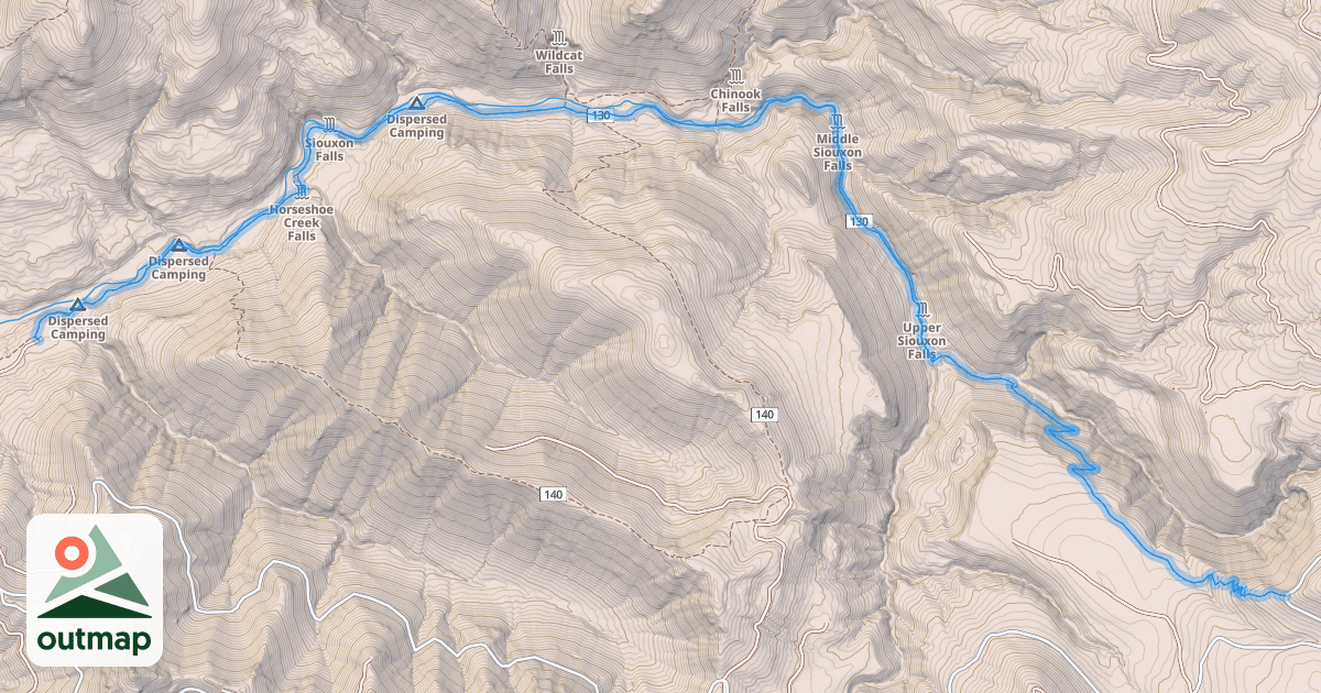 Map of Siouxon Trail #130