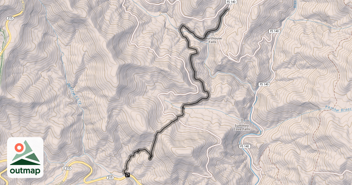 Map of Summey Cove Trail