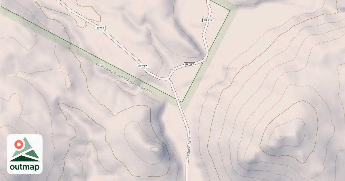 Map of HIDDEN TANK