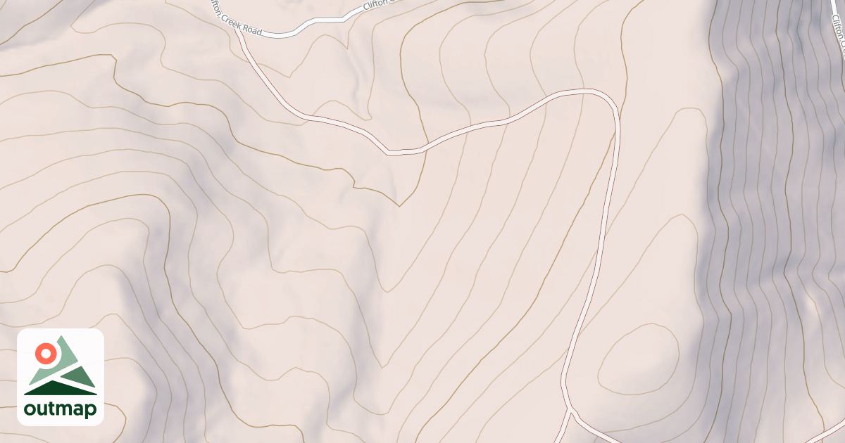 Map of Clifton Basin To Weston Peak