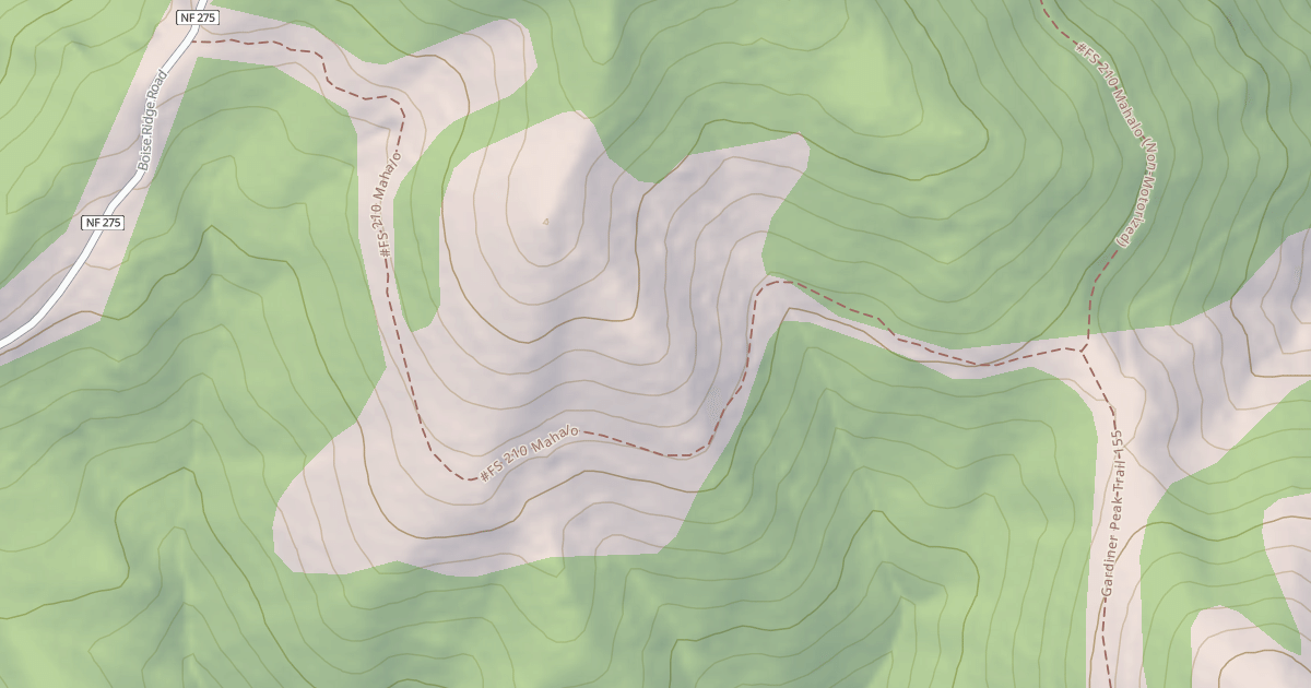 Map preview of Gardiner Peak