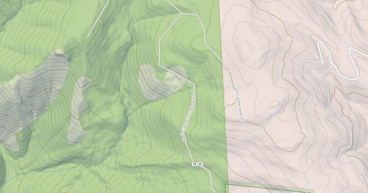 Map preview of MACHO CANYON TO INDIAN