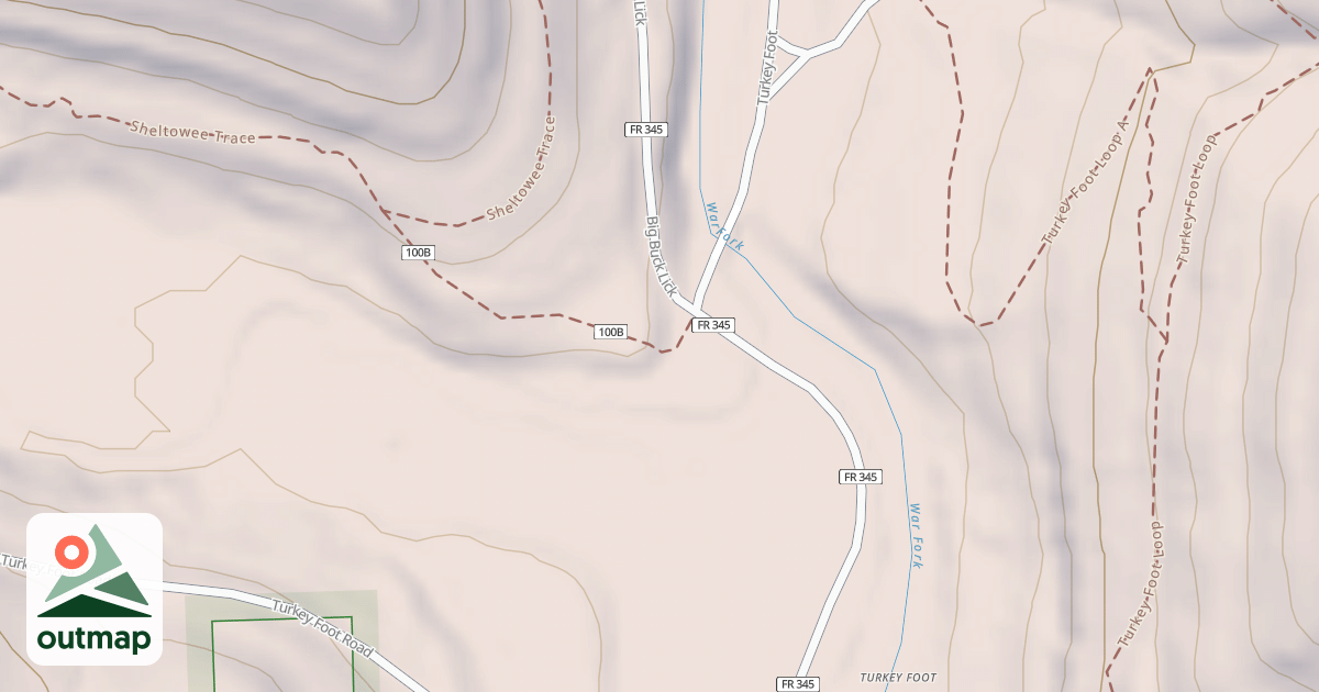 Map of Turkey Foot/shel. Connector