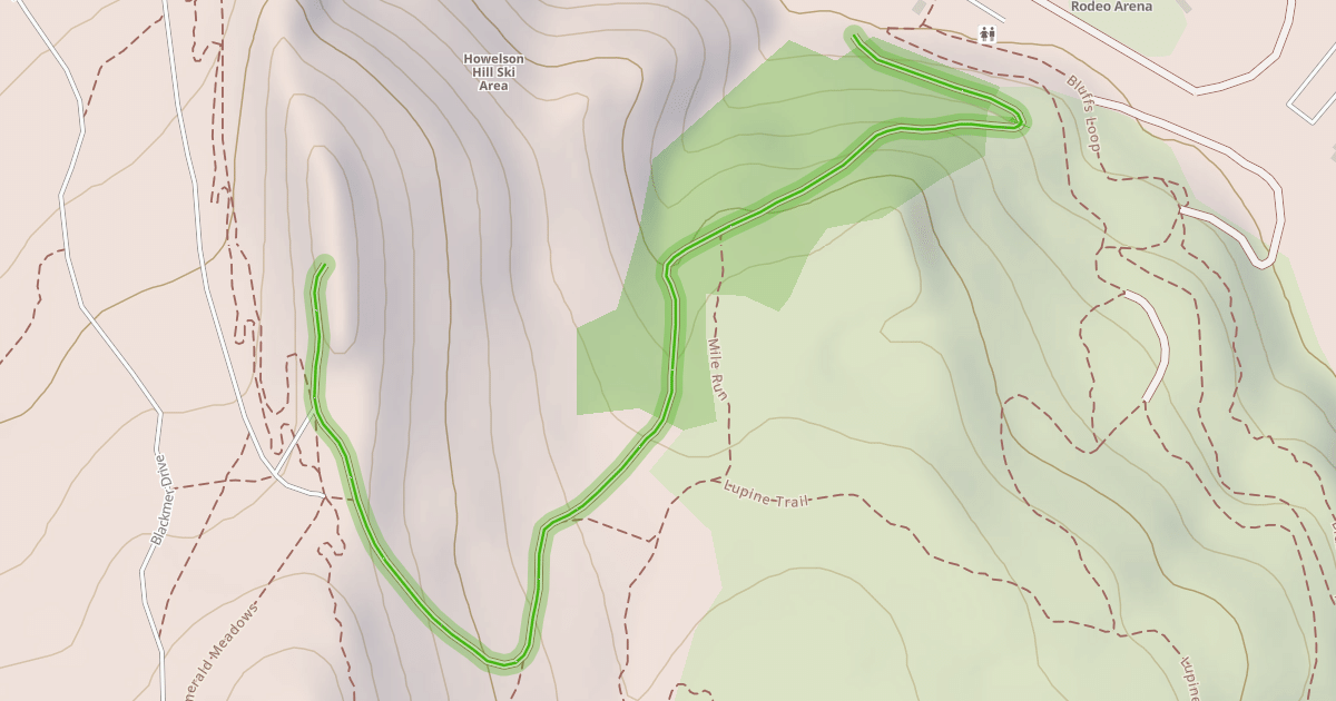 Map preview of Emerald Service Road